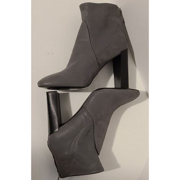 BANANA REPUBLIC URBAN GRAY HANNAH SOCK BOOT BOOTIE BACK ZIP GRAY SIZE 9 1/2 M - Picture 4 of 9